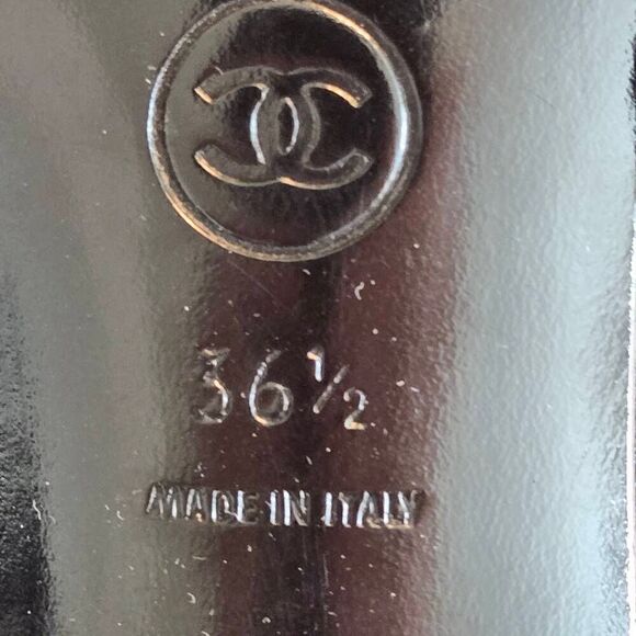 Chanel Womens Designer Satin Heels Satin Fabric Pumps Black Size 36.5 - Picture 6 of 11